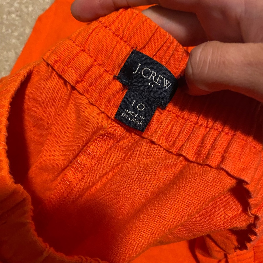 JCrew Burnt Orange Linen Pants